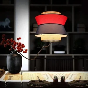 Bamboo Geometric Rattan Hanging Lamp