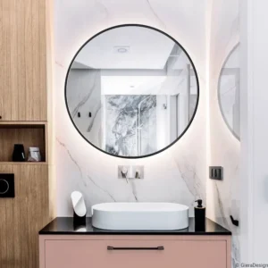 round led mirror with back light