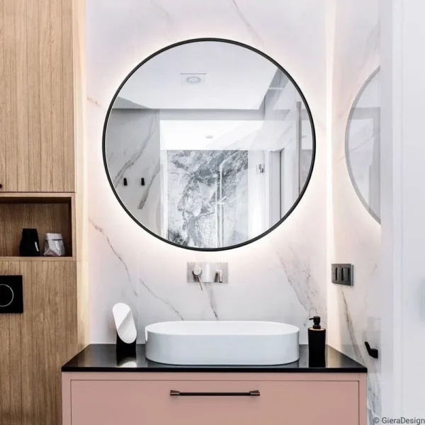 round led mirror with back light