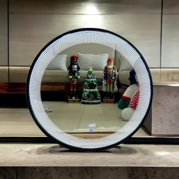 round mirror with LED