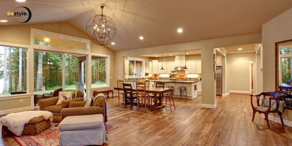 well lit spacious living room