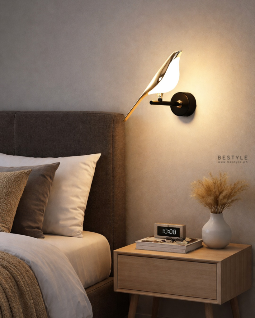 Warm bedroom lighting